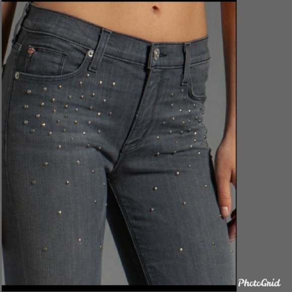 Hudson Gray Studded Jeans, 26 - Picture 3 of 4